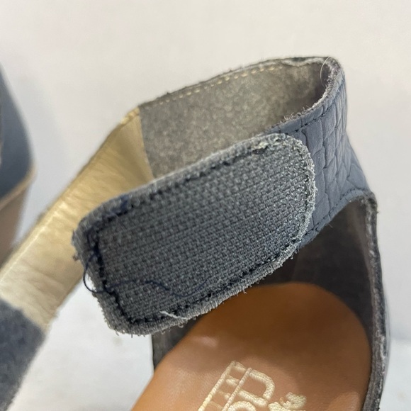 Rieker Sandals Antistress Woven Leather Black Easy close Open Toe Block Heel - Picture 11 of 13